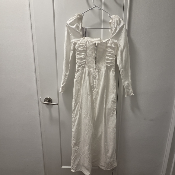 Sz 6 Reformation White Organic Cotton Isaac Dress NWT - Picture 3 of 5